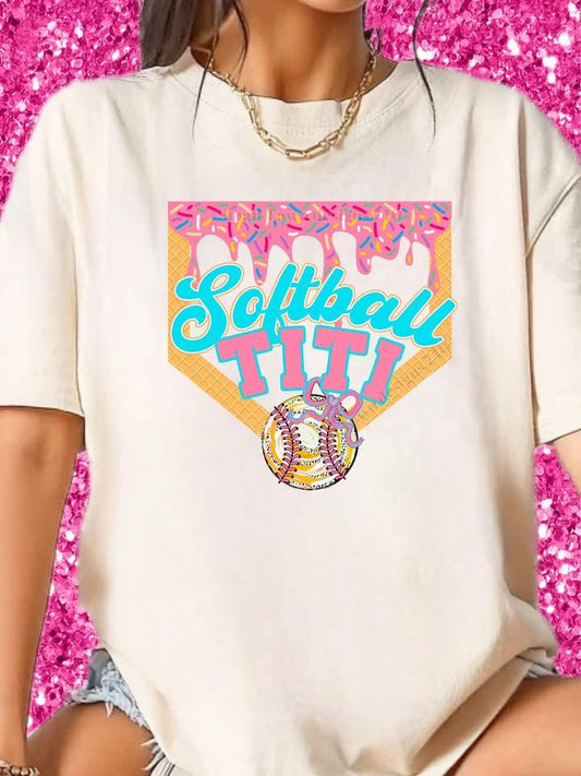 Softball Titi drip DTF Transfer Design STD