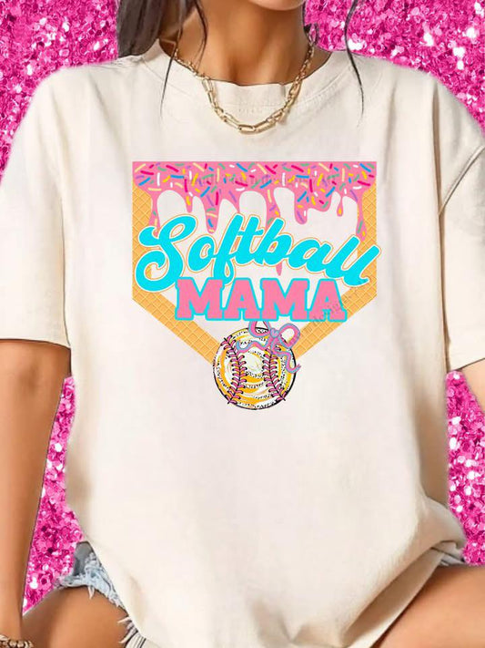 Softball Mama drip DTF Transfer Design STD