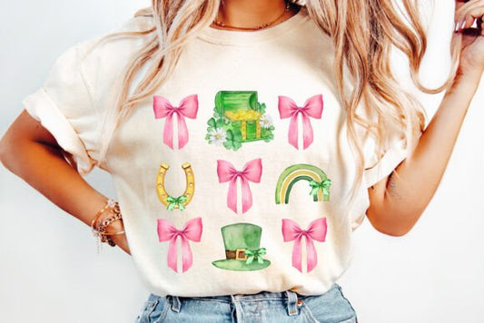 St. Patricks Day Bows DTF Transfer Design CF