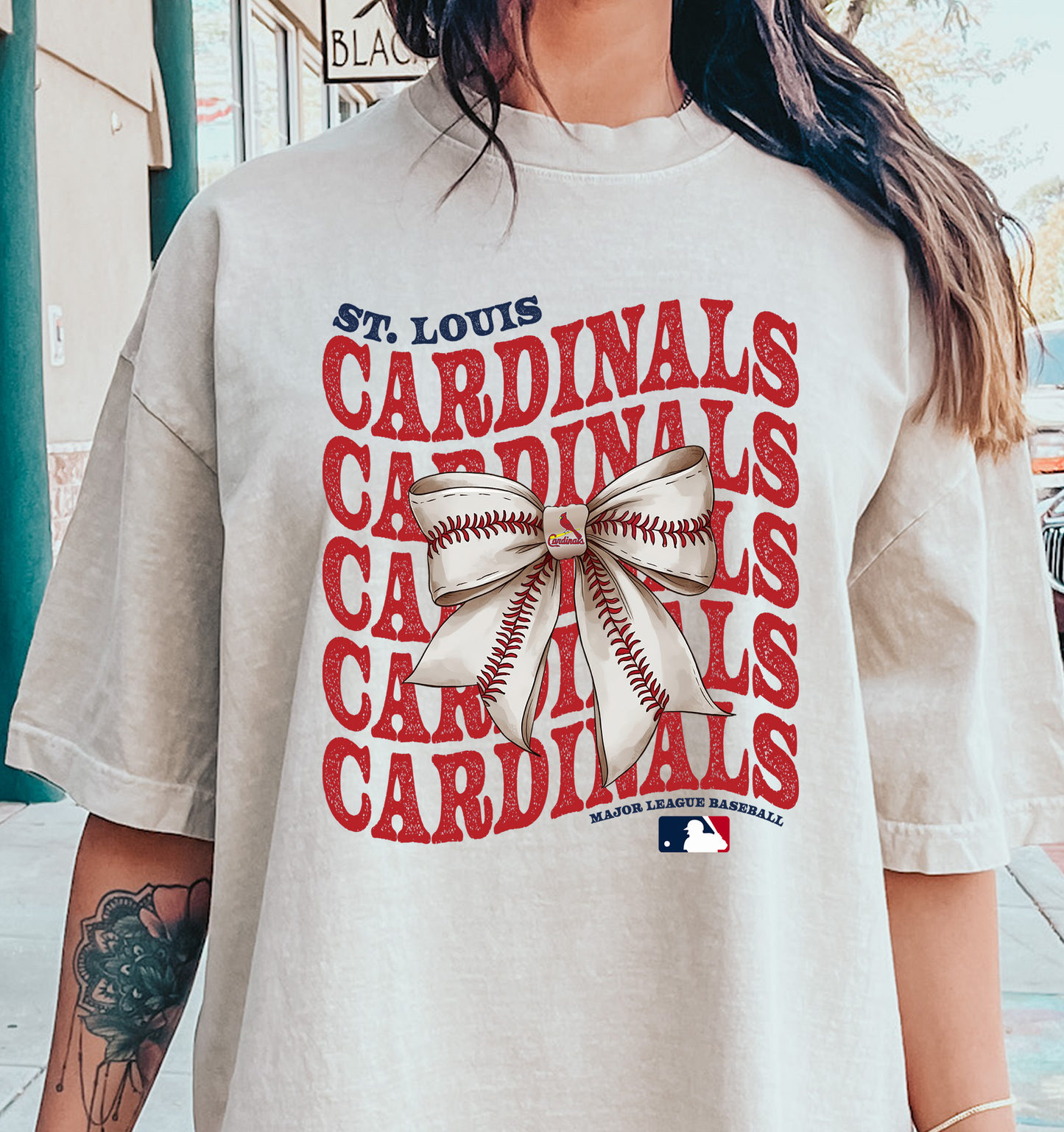 St. Louis CARDINALS Bow DTF Transfer Design