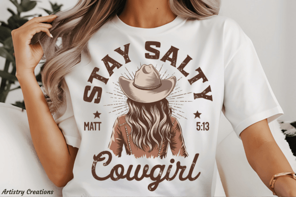 Stay Salty Cowgirl DTF Transfer Design CF