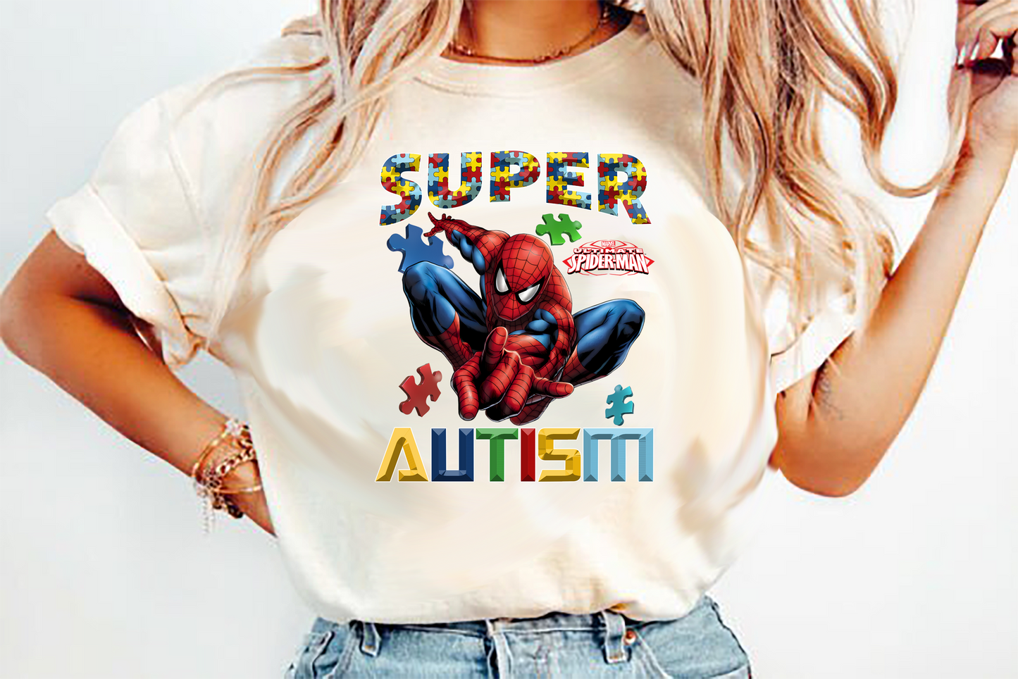 Super Autism Spider man DTF Transfer Design