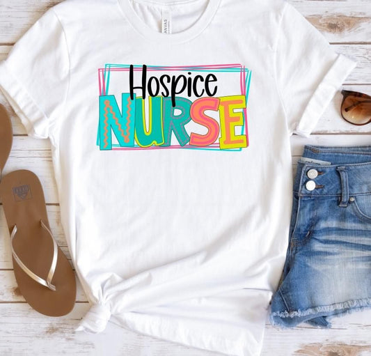 Hospice Nurse DTF Transfer Design Bev