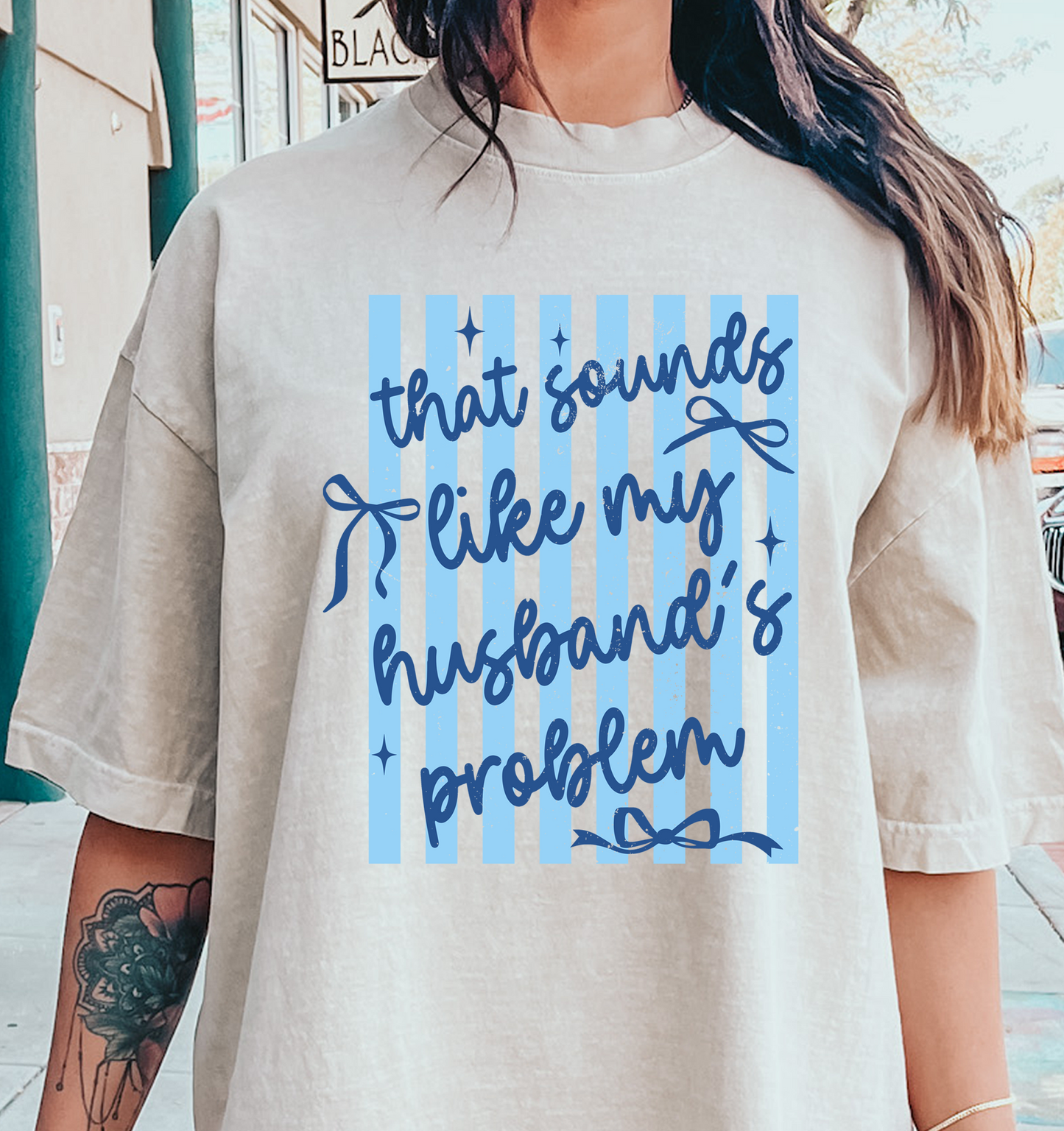 That sounds like my husbands problem stripes DTF Transfer Design