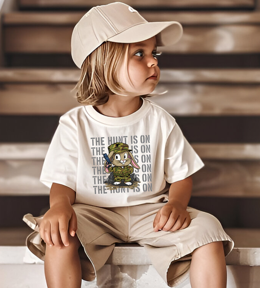 The hunt is on camo bunny DTF Transfer Design CF