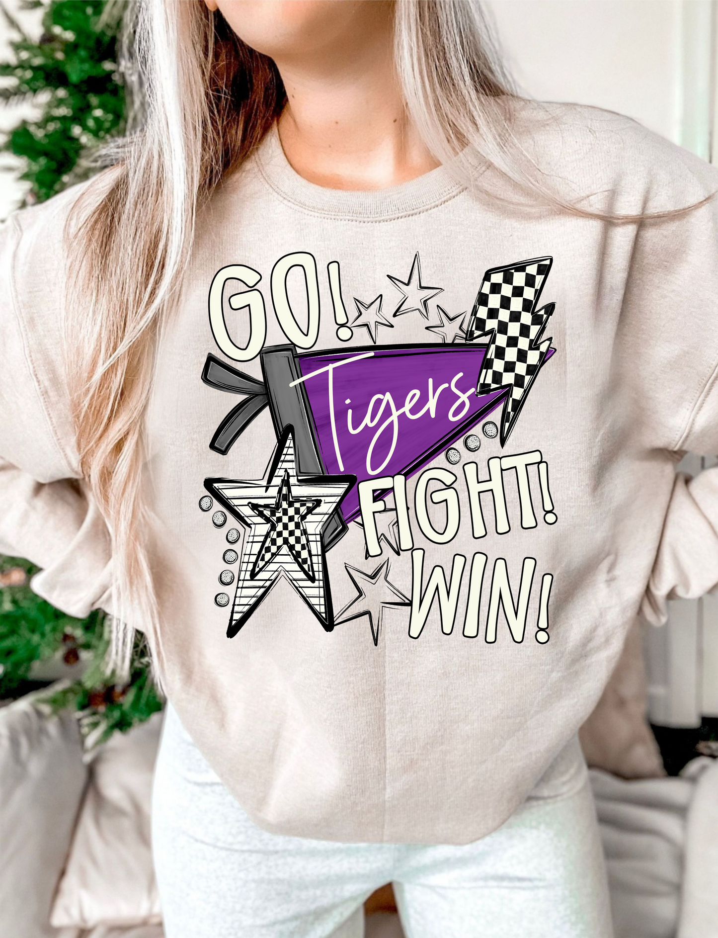 Go Fight Win Mascots DTF Transfer Design