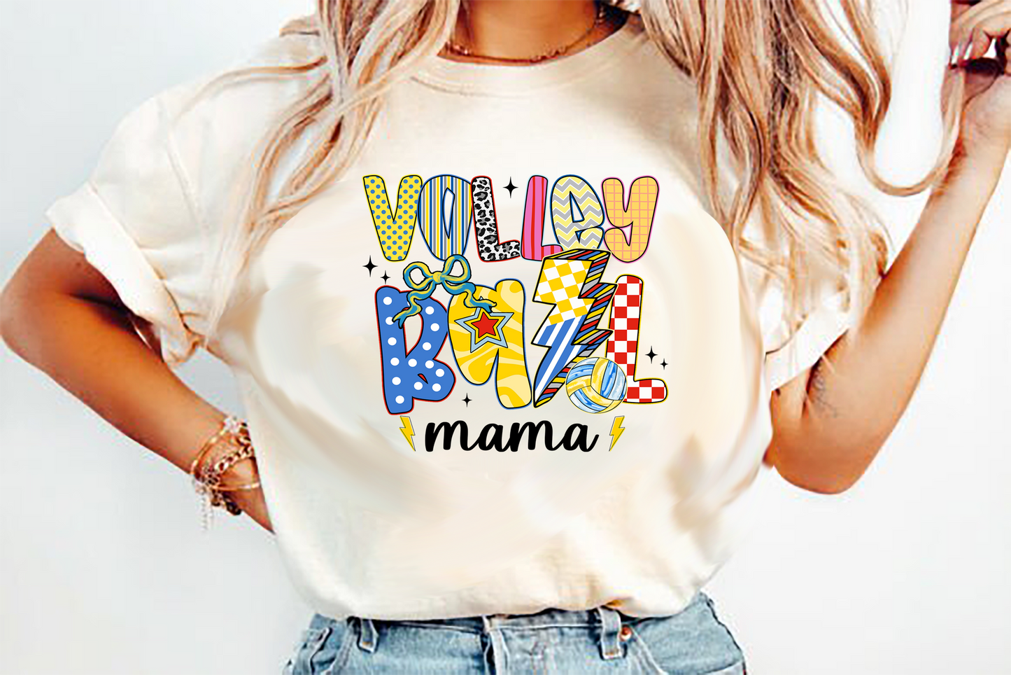 Volleyball mama (1) DTF Transfer Design