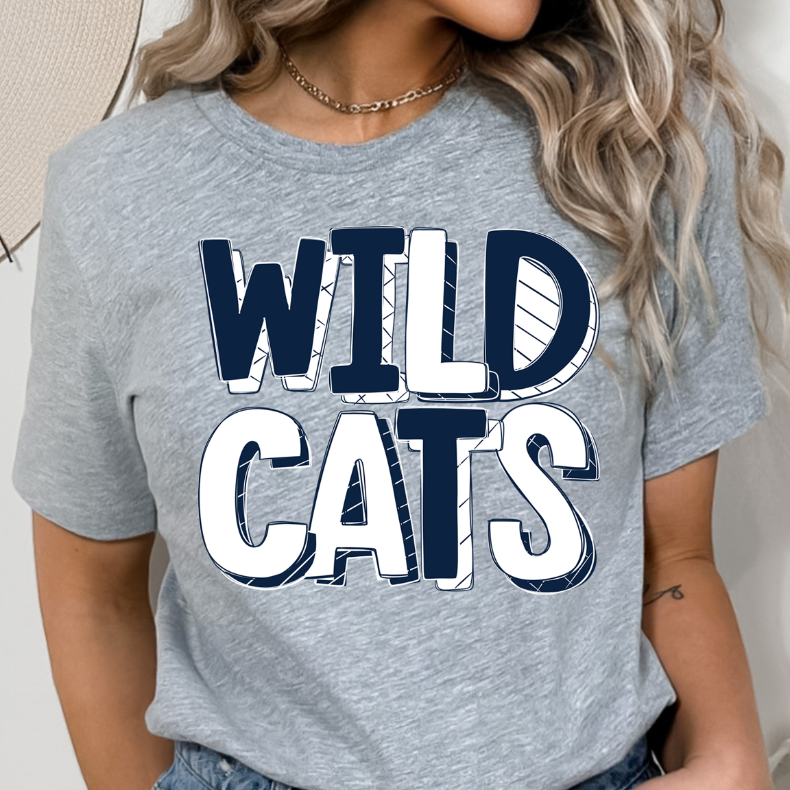 Wildcats Team Go Single Bolt DTF Transfer Design