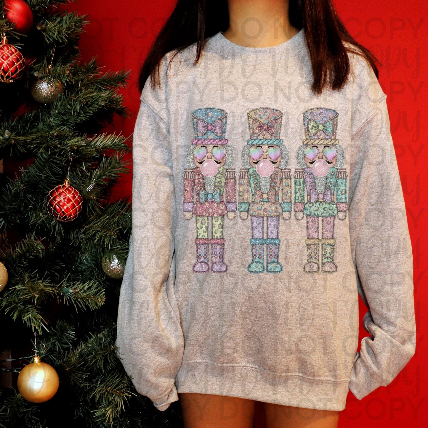 Leopard Print Glitter Nutcrackers DTF Transfer Design SS