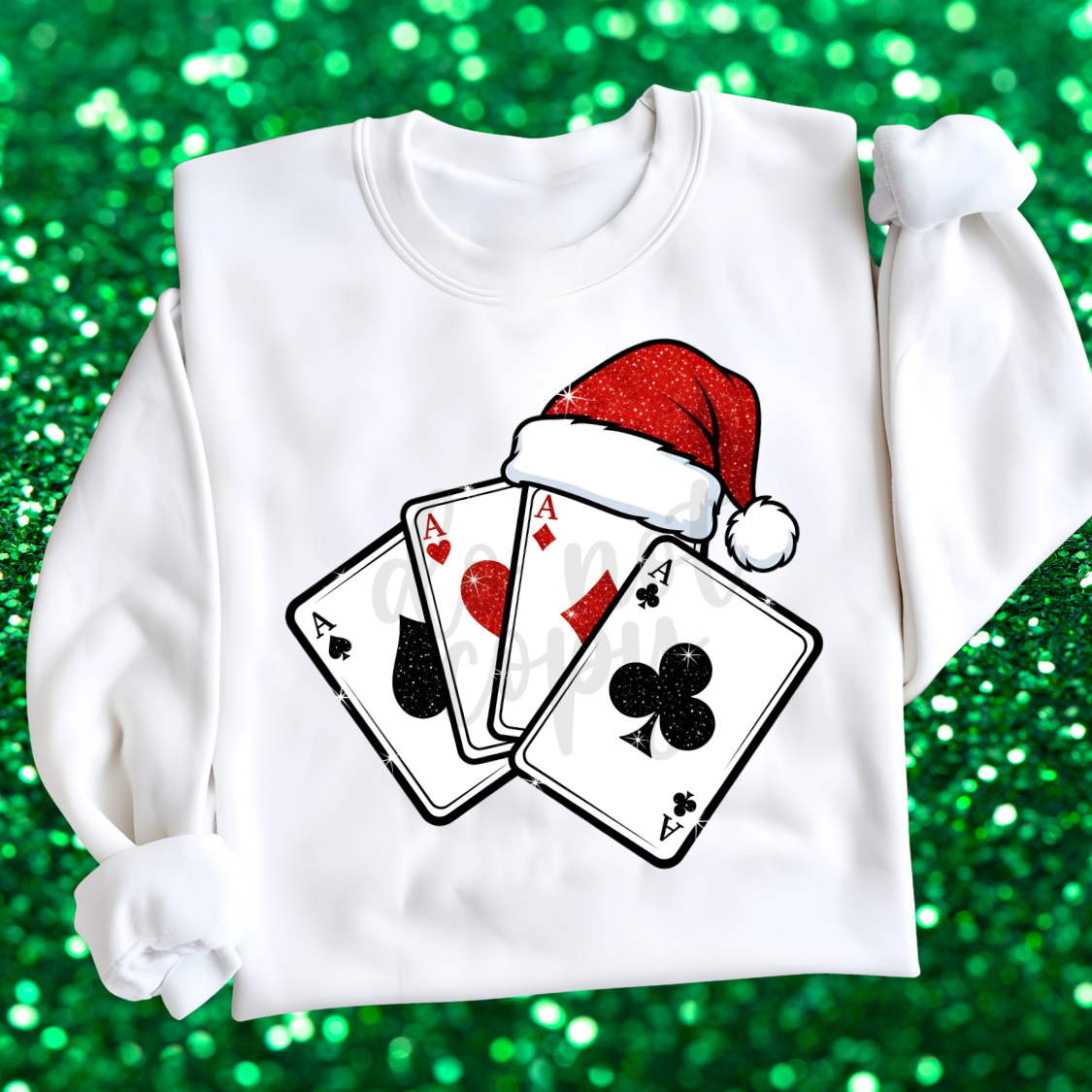 Aces Santa hat DTF Transfer Design