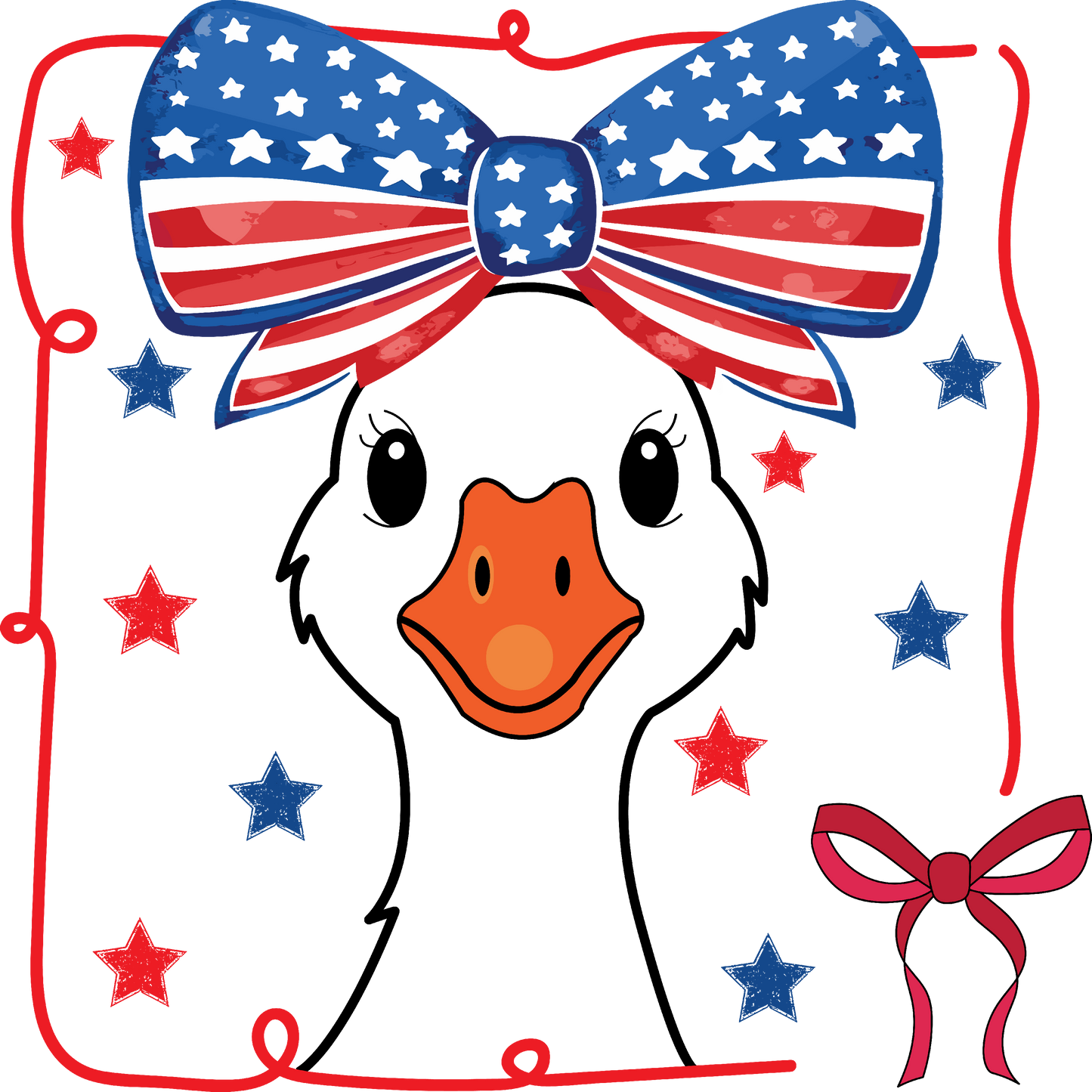 America Duck DTF Transfer Design CF