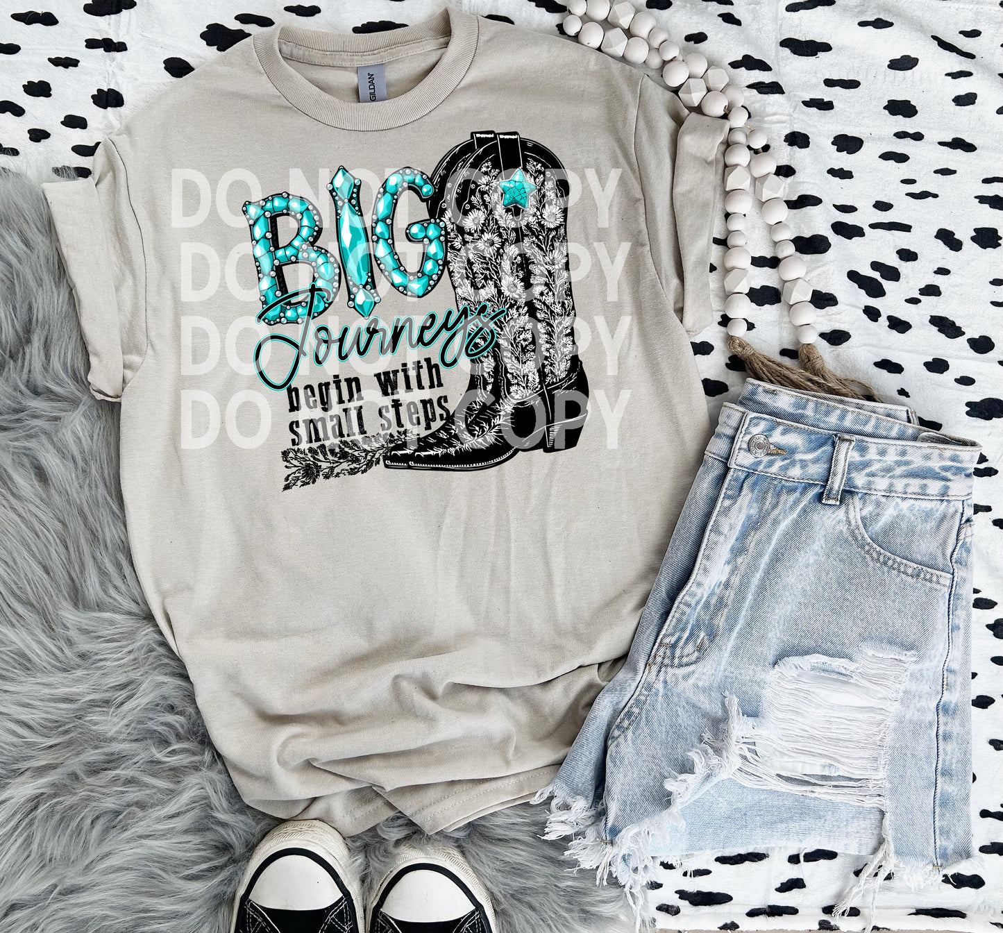 big journey starts with small steps DTF Transfer Design