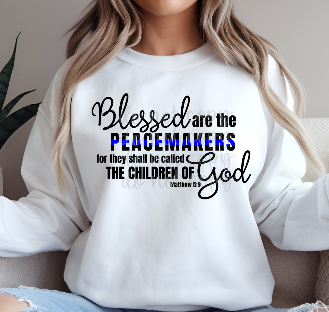 Blessed are the peacemakers Police DTF Transfer Design