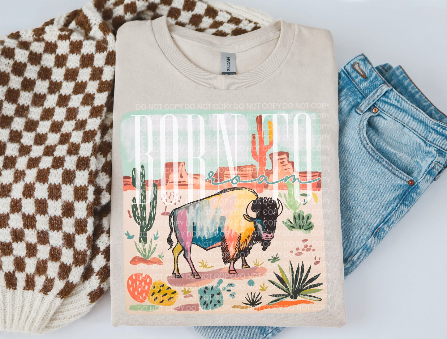 born to roam DTF Transfer Design