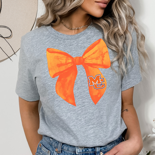 Orange MC No words Bow DTF Transfer Design