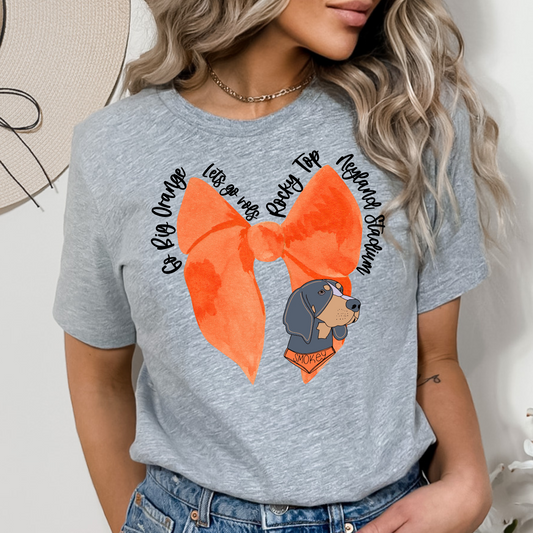 Rocky Top Let's Go Bow DTF Transfer Design