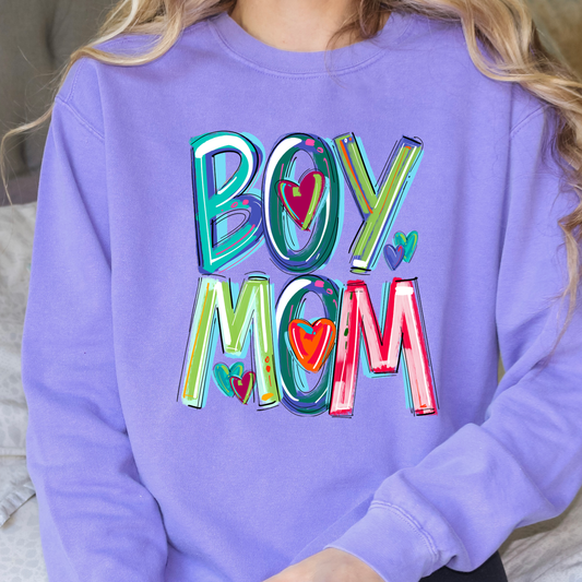 Boy Mom Cheery Word DTF Transfer Design
