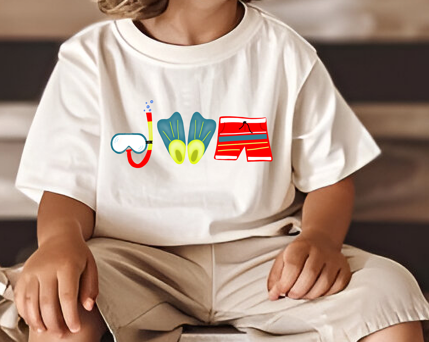 Boys snorkeling trio DTF Transfer Design