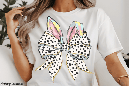 Bunny Ear Bow DTF Transfer Design