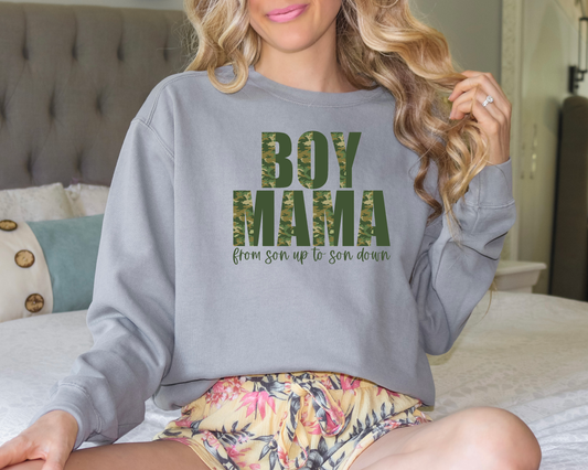 Boy Mama From Son Up to Son Down Camo DTF Transfer Design
