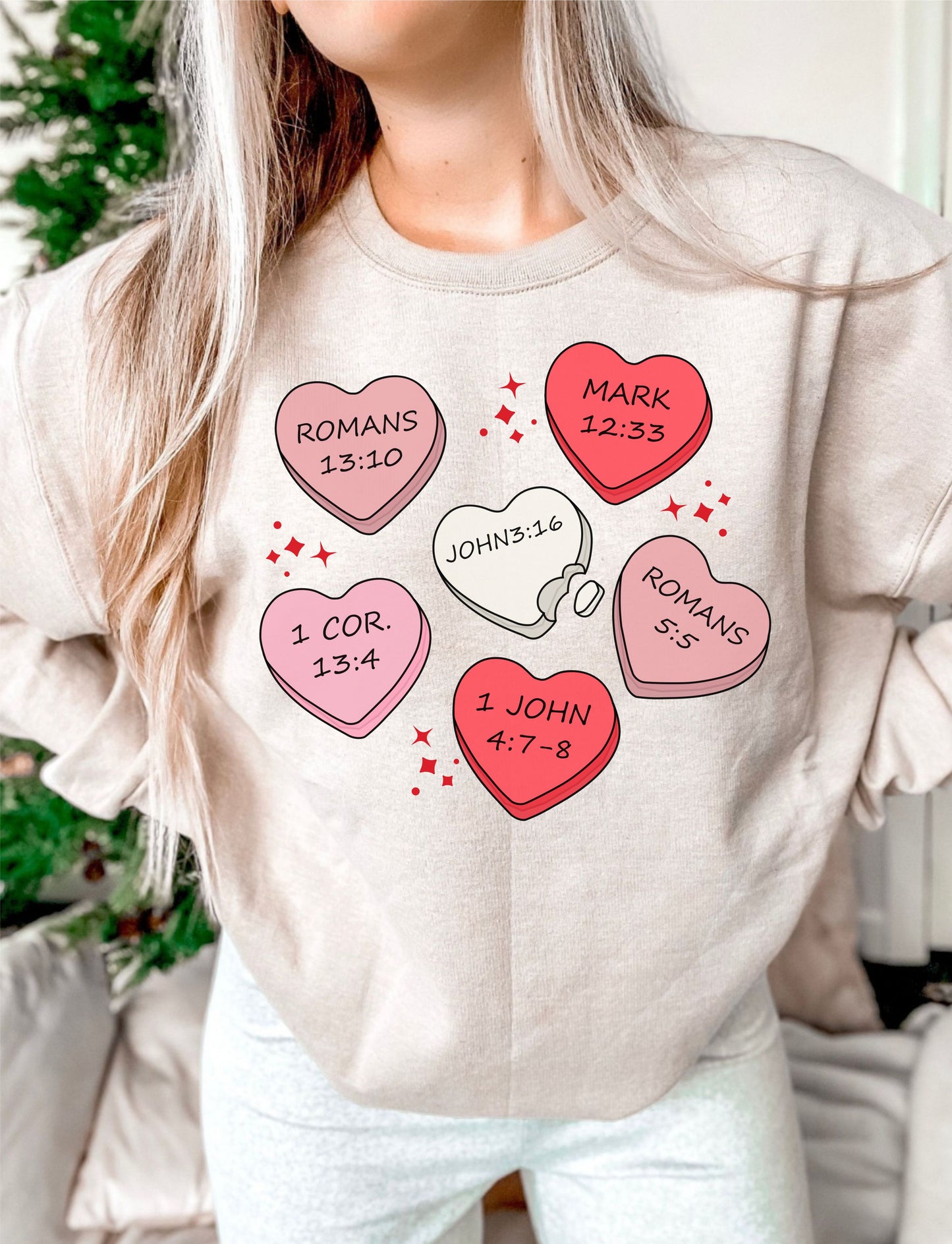 Candy Hearts Roman John DTF Transfer Design CF