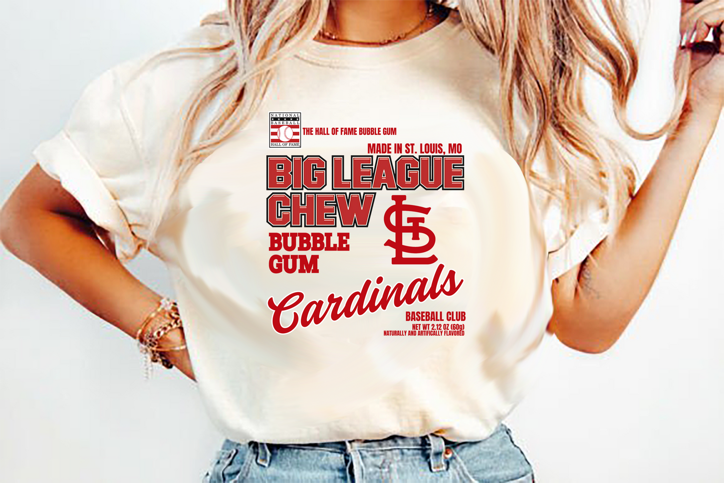 cardinals Bubble Gum Big League Chew DTF Transfer Design