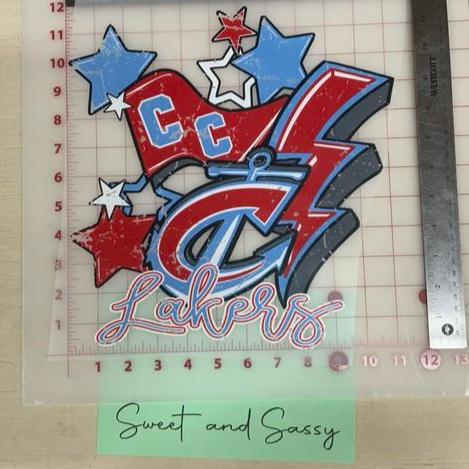 JS M 23 Bolt star Lakers DTF Transfer Design