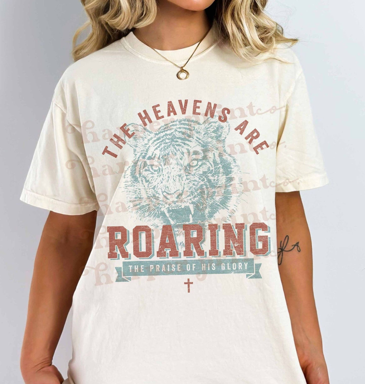 The Heavens are Roaring the praise of His glory DTF Transfer Design