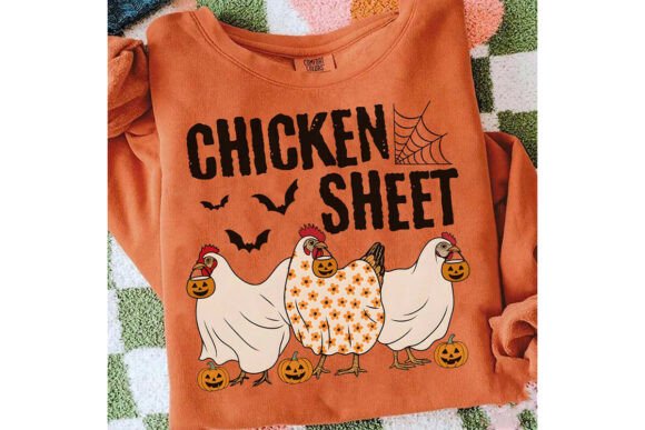 chicken Sheet ghost DTF Transfer Design