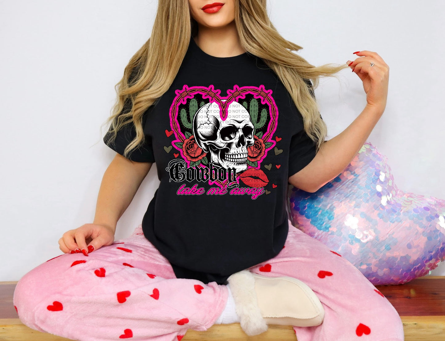 cowboy take me away DTF Transfer Design