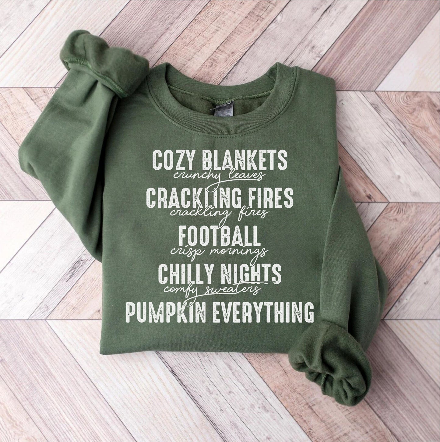 Cozy Blankets Crunch Leaves DTF Transfer Design