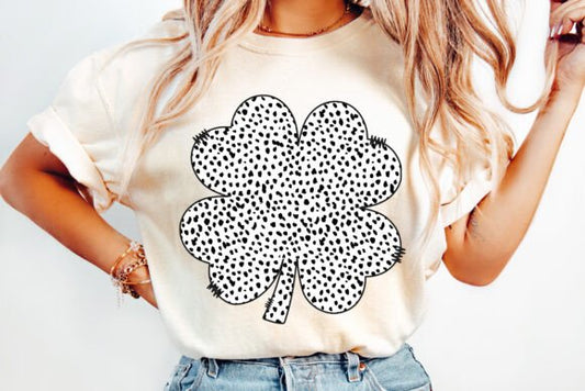 Dalmatian Clover  DTF Transfer Design