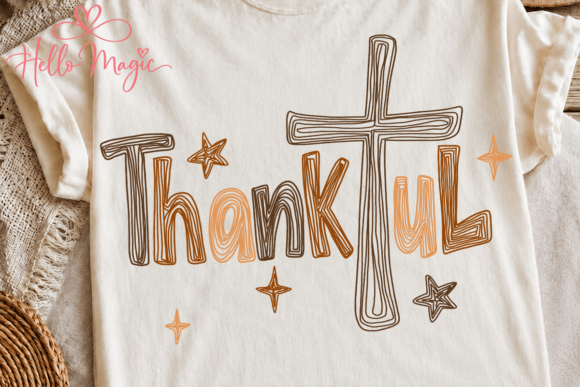 doodles thankful DTF Transfer Design
