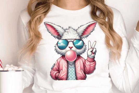 Easter Bunny Bubble Gum  DTF Transfer Design