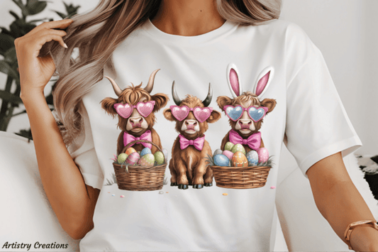 Easter Cows DTF Transfer Design