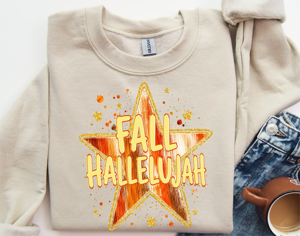 fall hallelujah star DTF Transfer Design