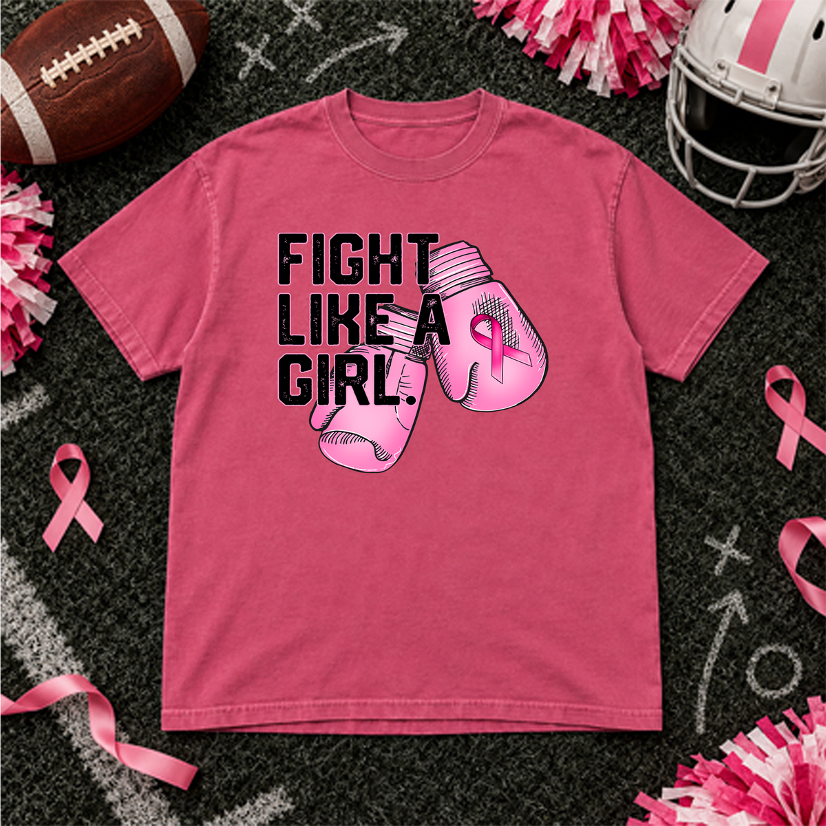 Fight Like A Girl Breast Cancer DTF Transfer Design