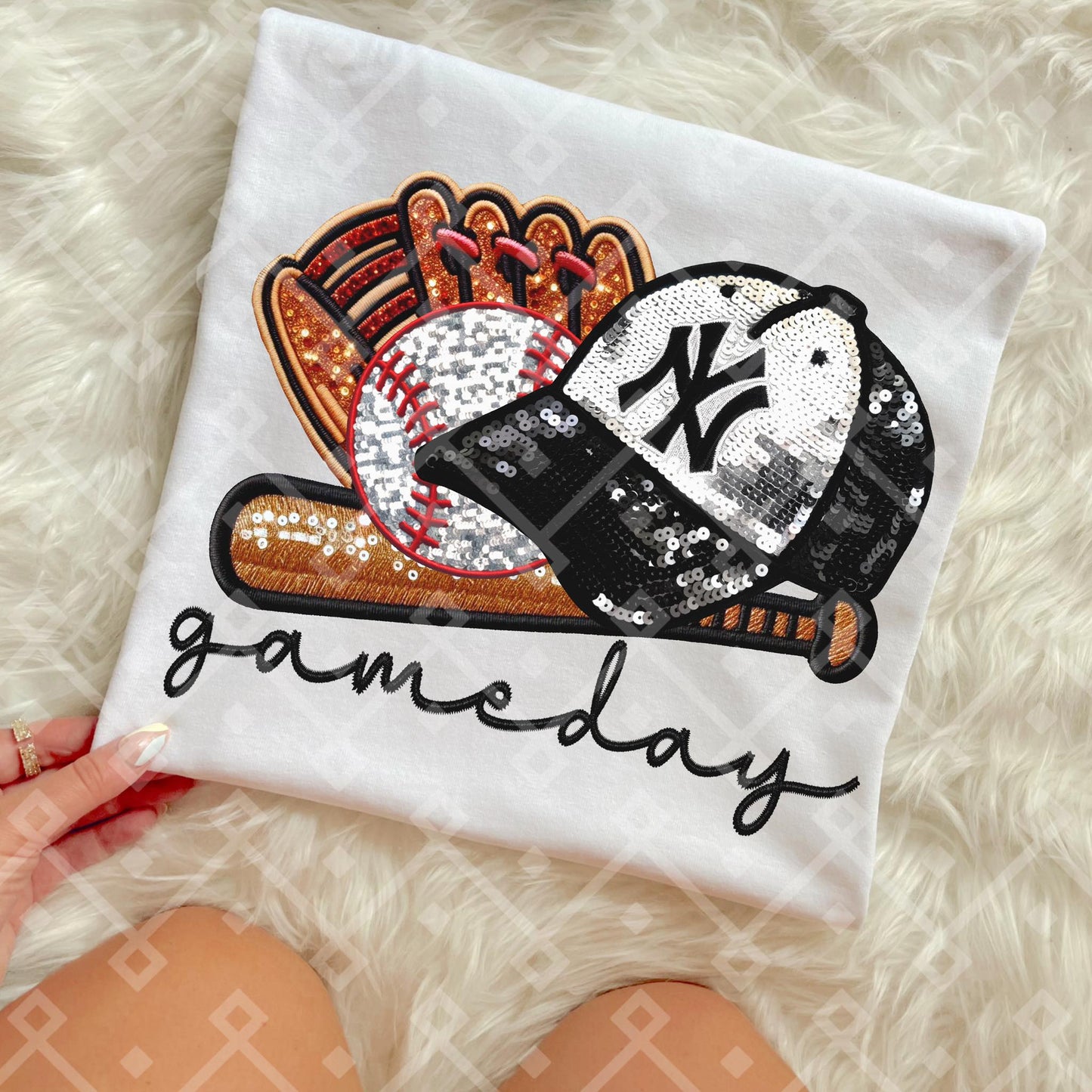 Game Day MLB Teams sequins DTF Transfer CC