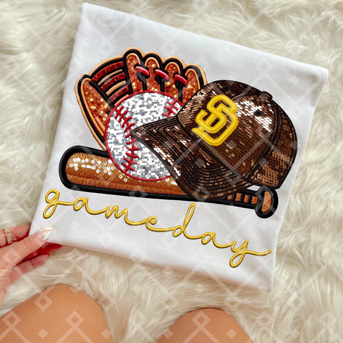 Game Day MLB Teams sequins DTF Transfer CC