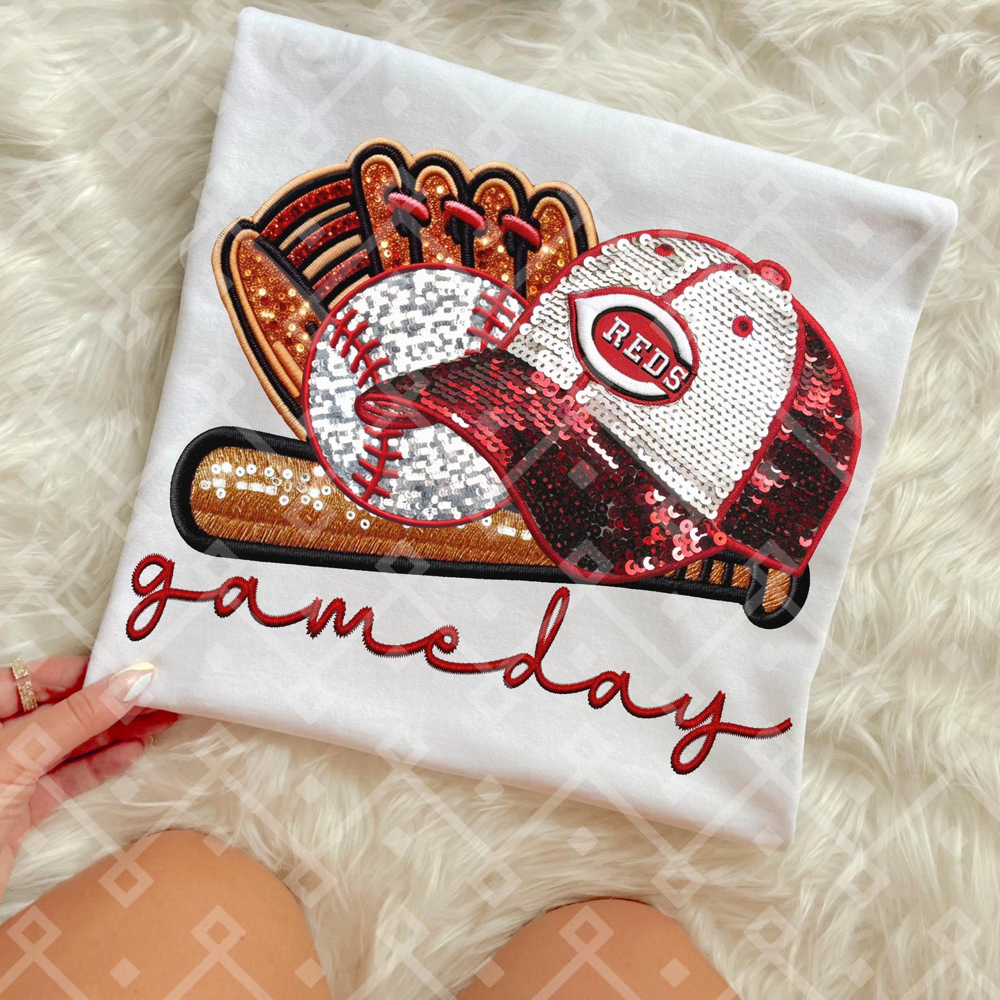 Game Day MLB Teams sequins DTF Transfer CC