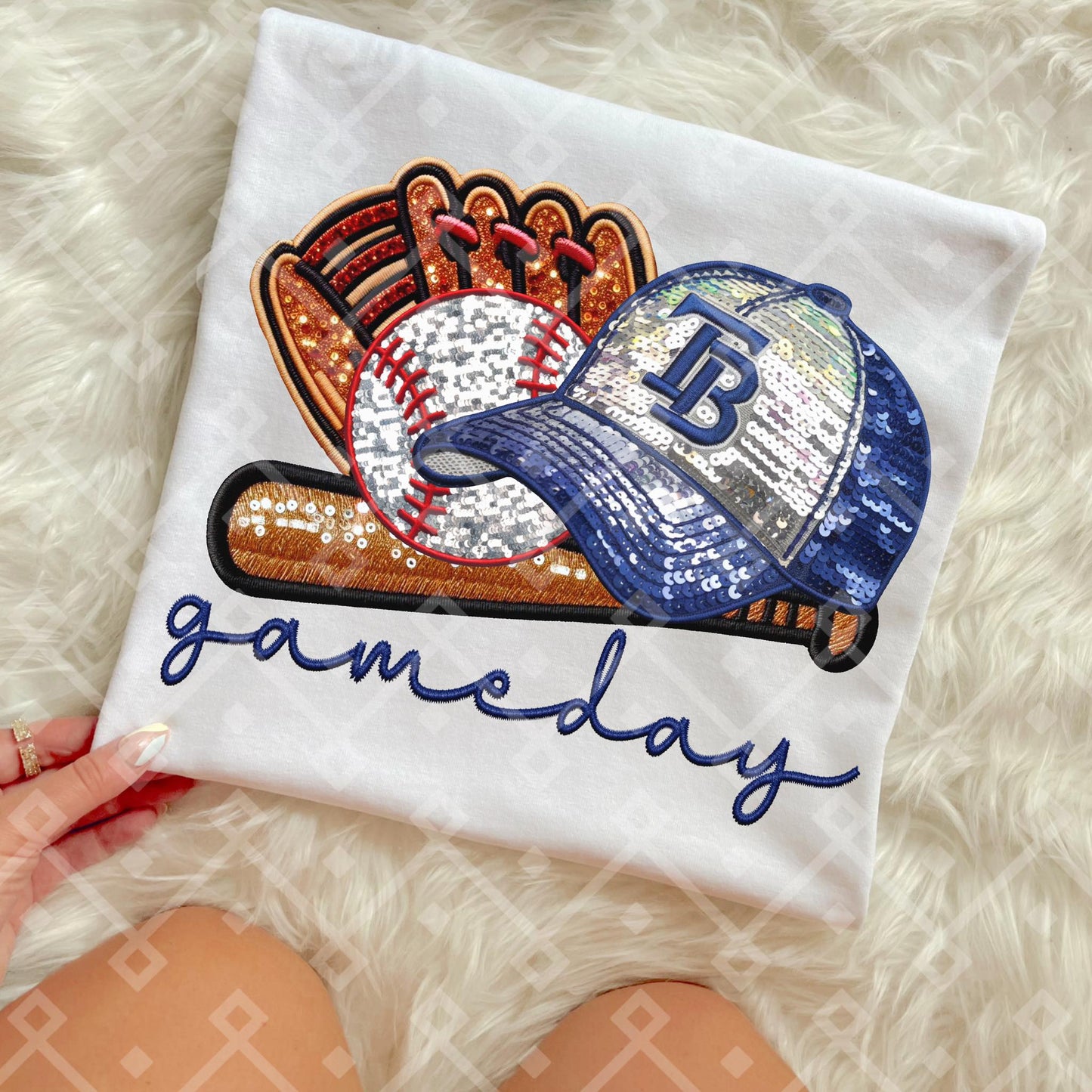 Game Day Tampa Bay sequins DTF Transfer CC