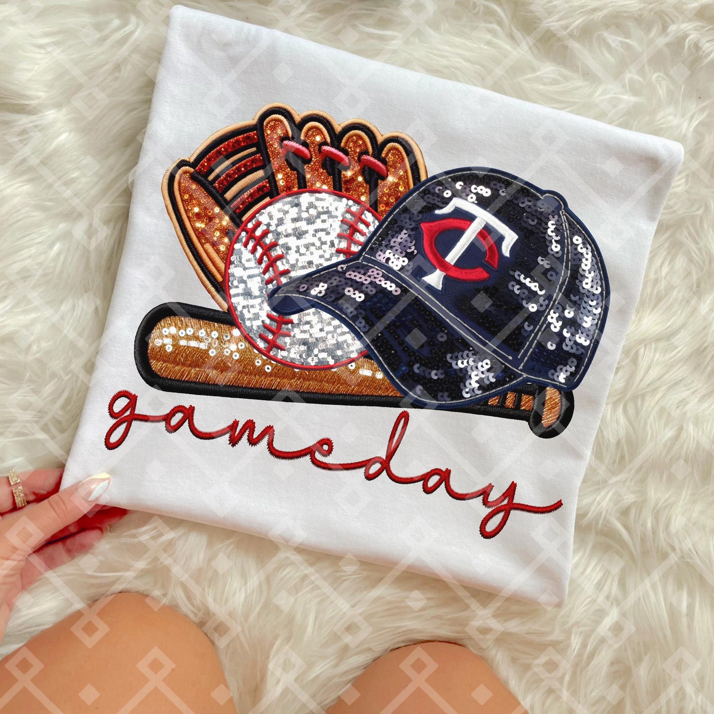 Game Day MLB Teams sequins DTF Transfer CC