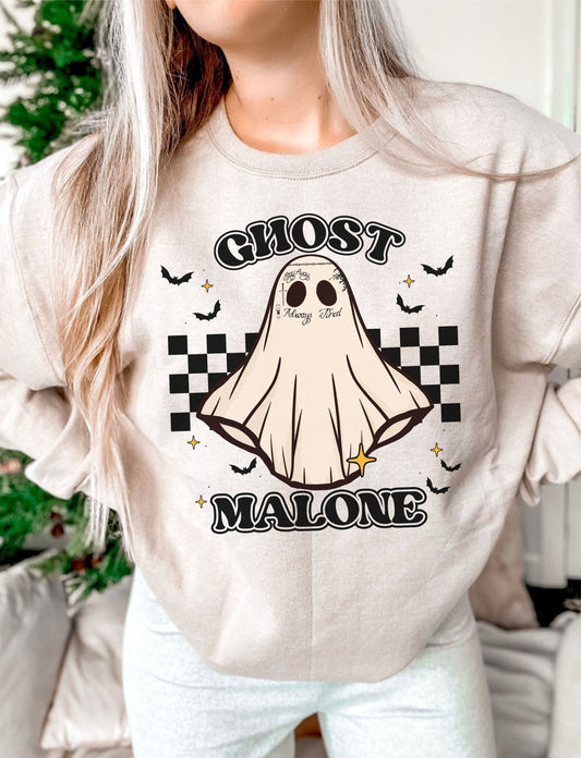 Ghost Malone Checkered DTF Transfer Design