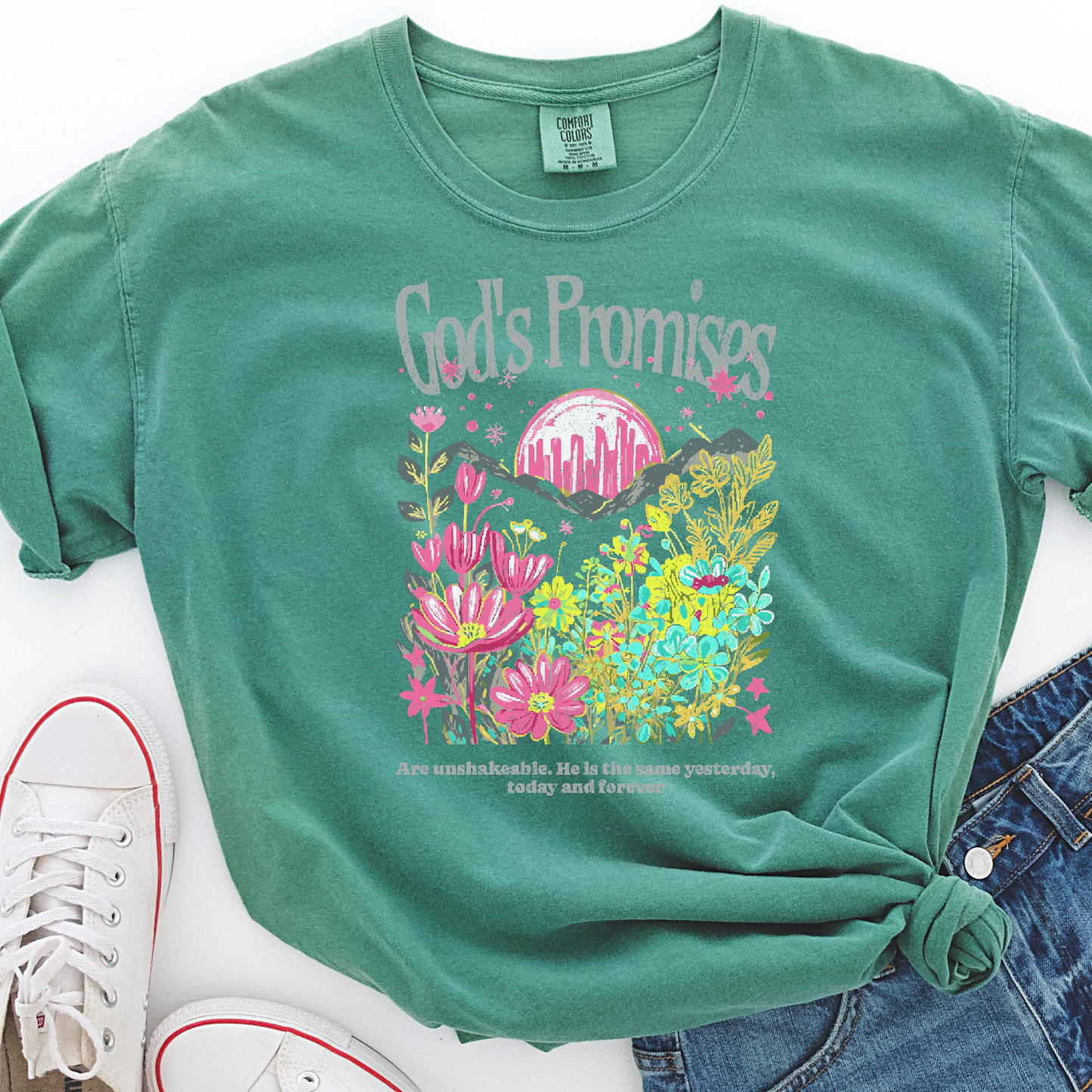 God's Promises flowers DTF Transfer Design