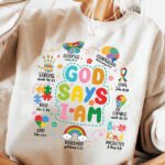 god says i am autism DTF Transfer Design