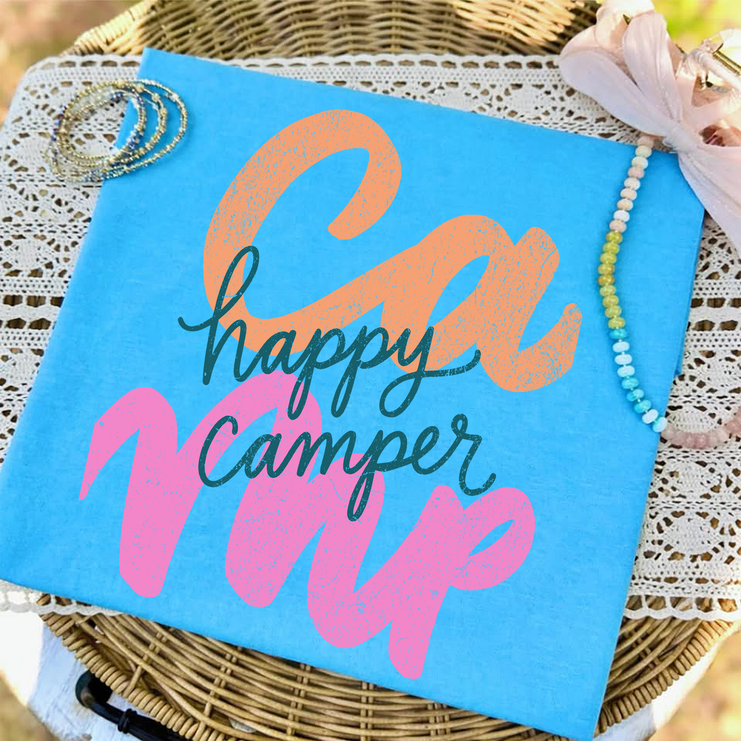 Happy camper vibrant DTF Transfer Design