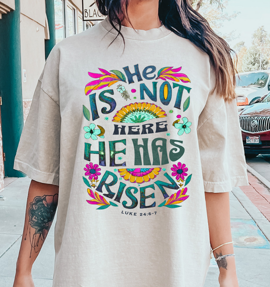 He is not here He has Risen DTF Transfer Design