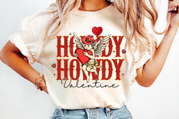 Howdy Howdy Valentine DTF Transfer Design CF
