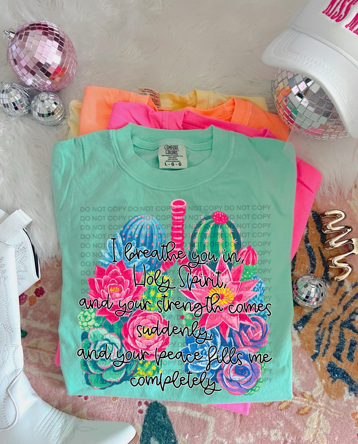 i breathe you in holy spirit DTF Transfer Design