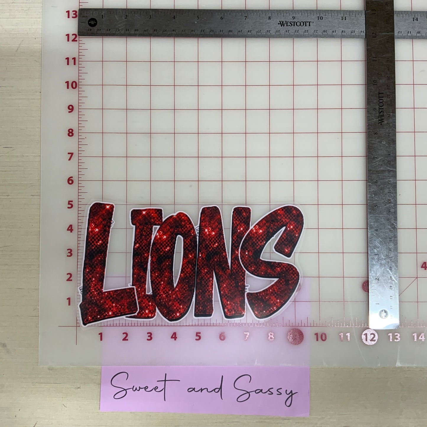 Lions Sparkle DTF Transfer